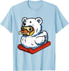 Ice Bear Duckling White Bear Polar Bear Duck T-Shirt - Baby Blue