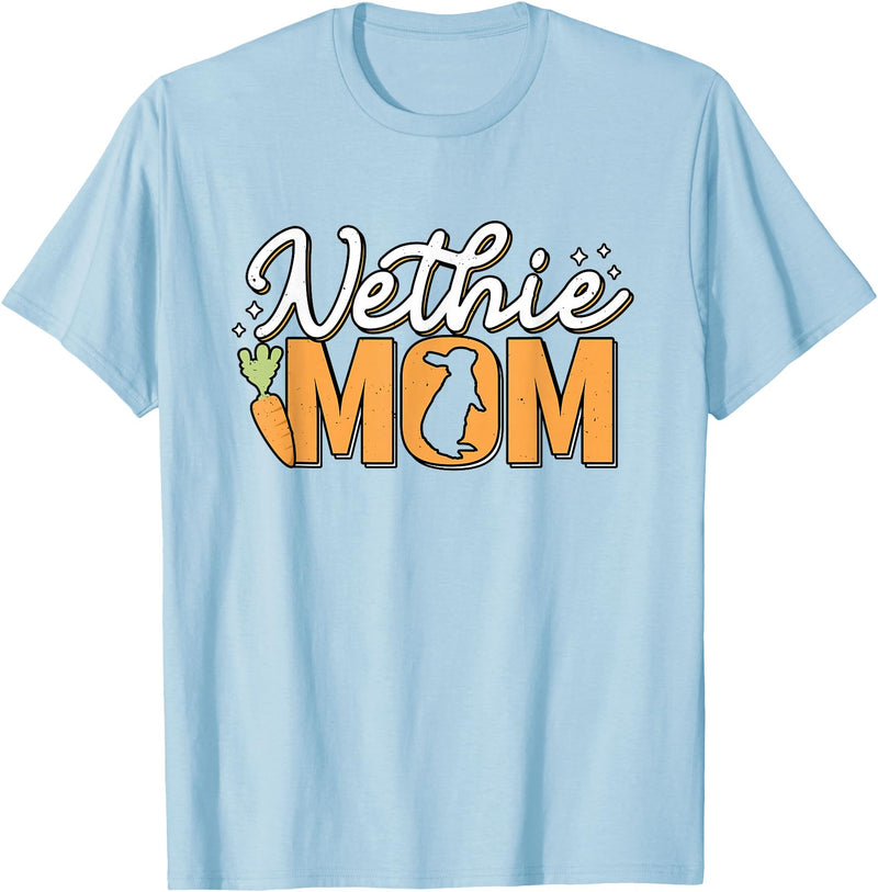 Netherlands Dwarf Rabbit Nethie Mom Bunny Mama Rabbit Dad T-Shirt in Baby Blue