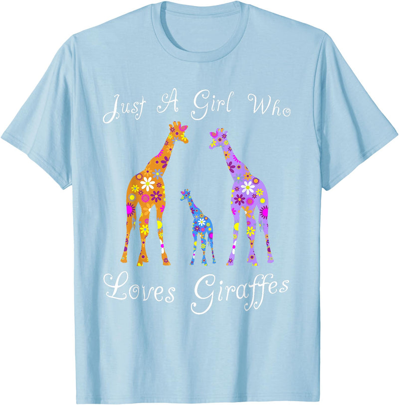 Cartba Giraffe Co. Giraffe Lover Cute T-Shirt - Baby Blue