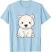 Polar Bears Shirts Cute Kawaii Polar Bears Lovers Gifts, White Bears T-Shirt - Baby Blue