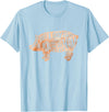 Zone - 365 Pig Pork Diagram Cuts Pig Cuts Butchers And Bacon Parts Pig Day Lovers T-Shirt - Baby Blue