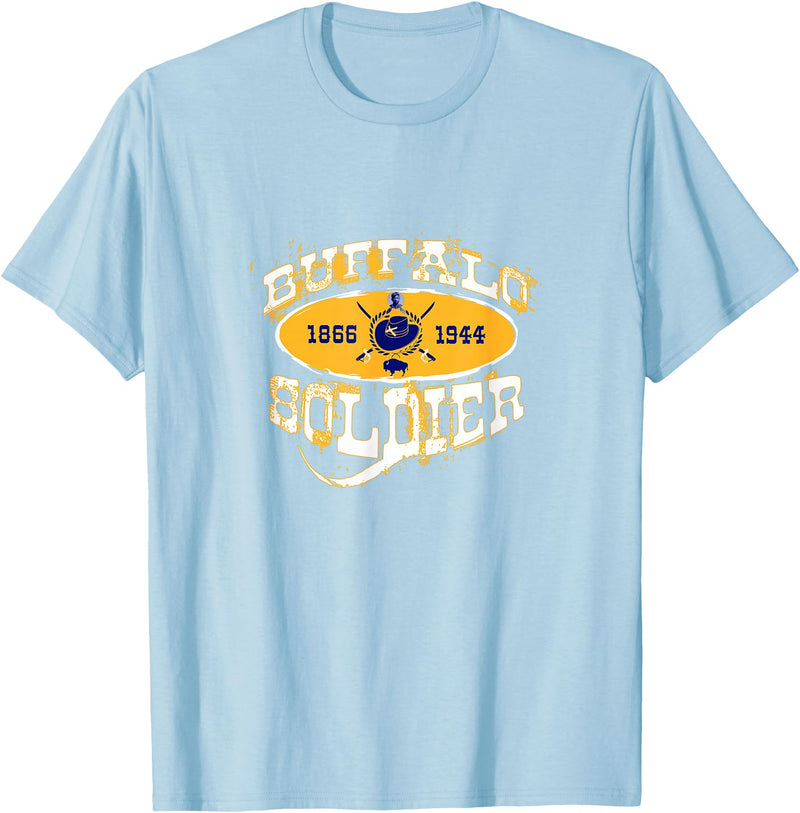 Historically Tee Buffalo Soldier T-Shirt - Baby Blue