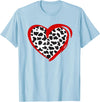 Cow Pattern Clothing for Cow Lover Heart Cow Print T-Shirt - Baby Blue