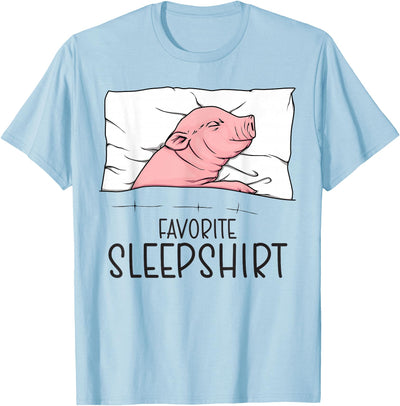Favorite Sleepshirt, Napping Pig, Piglet & Piggy Pajama T-Shirt