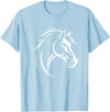 Horse Designs. Horse Equestrian Riding Graphic T-Shirt - Baby Blue