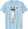Funny Llama lover Co Alpaca Llama with Sunglasses Sup T-Shirt - Baby Blue