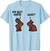 Chocolate Easter Bunnies Funny Rabbit Bunny Candy Men Women T-Shirt in Baby Blue