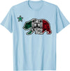 California Aztec Apparel Co California Republic Bear Aztec Calendar Mexico Mexican Flag T-Shirt - Baby Blue