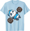 BCC Funny Panda Shirts & Panda Bear Gifts Panda Bear Gym Workout Training Bench Press Weight Lifting T-Shirt - Baby Blue