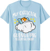 Guinea Pig Shirts For Men Women Kids Gift My Official Guinea Pig Sleeping Shirt Cavy Women Kids Men T-Shirt - Baby Blue