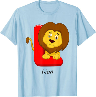 Children's Letters Motif L Like Lion T-Shirt