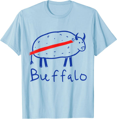 Potato Buffalo Drawing Cute Bison Animal Funny Doodle Sketch T-Shirt