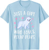 Funny Polar Bear Lovers Shirts For Girls Cute Polar Bear Shirt Just A Girl Who Loves Polar Bears T-Shirt - Baby Blue