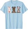 Cute Rabbit Lover Bunny Graphic T-Shirt (Silver Grey) in Baby Blue