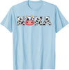 ETHRLO cow im one birthday decorations Shirts Nana Cow Print Cowboy Animal Pattern Farmer Cow Nana T-Shirt - Baby Blue