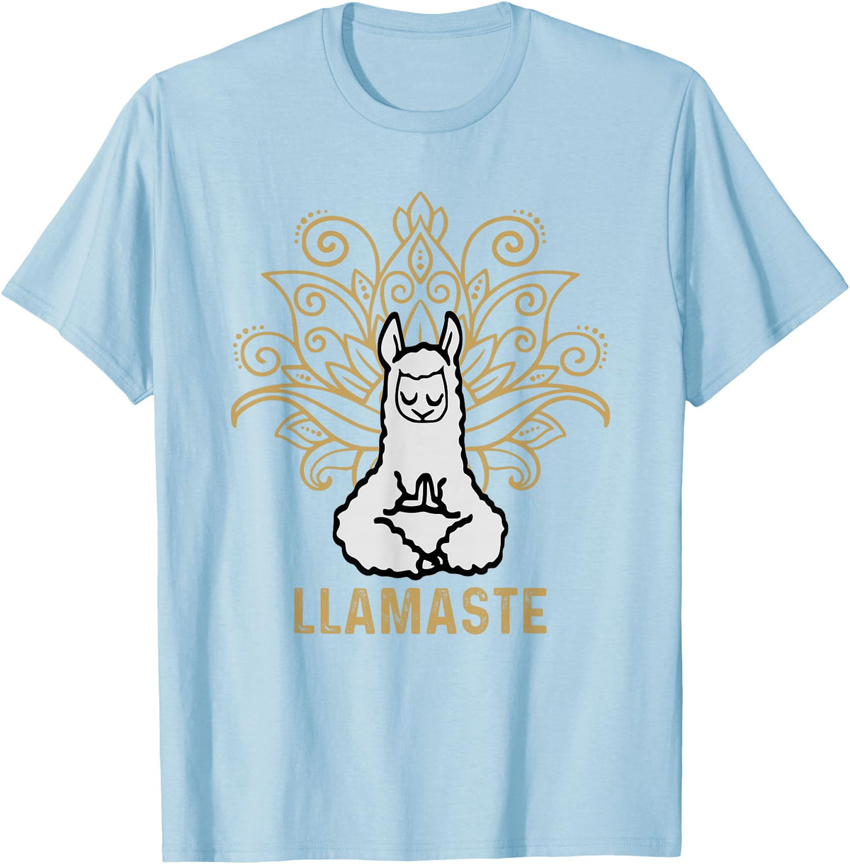 Lama Llamaste Family Summer Sport Yoga Gift Tees Llamaste Yoga Gift For Men Women Kids Lover Llama Yoga T-Shirt - Baby Blue