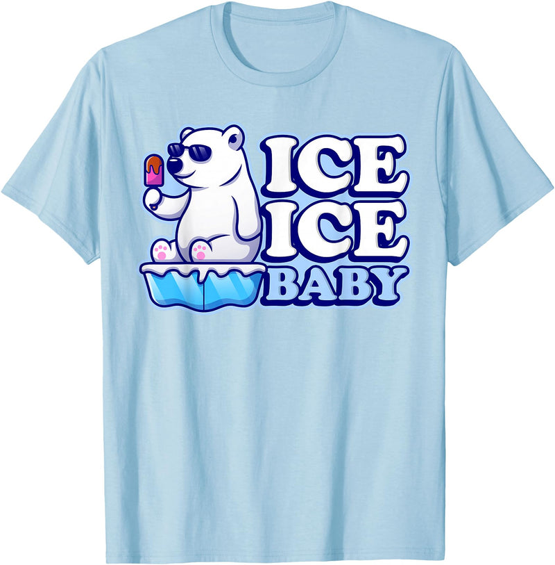 Save Our Cuddly Snow BEars Ice Ice Baby Polar Bears T-Shirt - Baby Blue