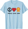 Peace, Love And Lion Retro Lion Animals Lover Peace, Love Lion Retro Cute Lion Animals Lover T-Shirt - Baby Blue