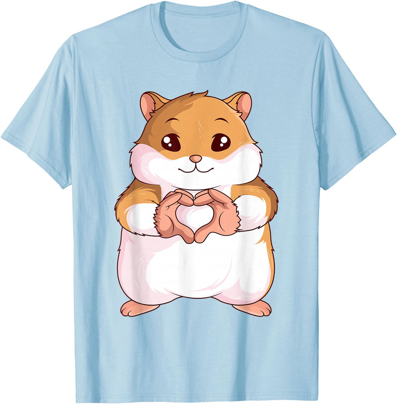 Hamster Lovers Girls Ladies T-Shirt - Baby Blue