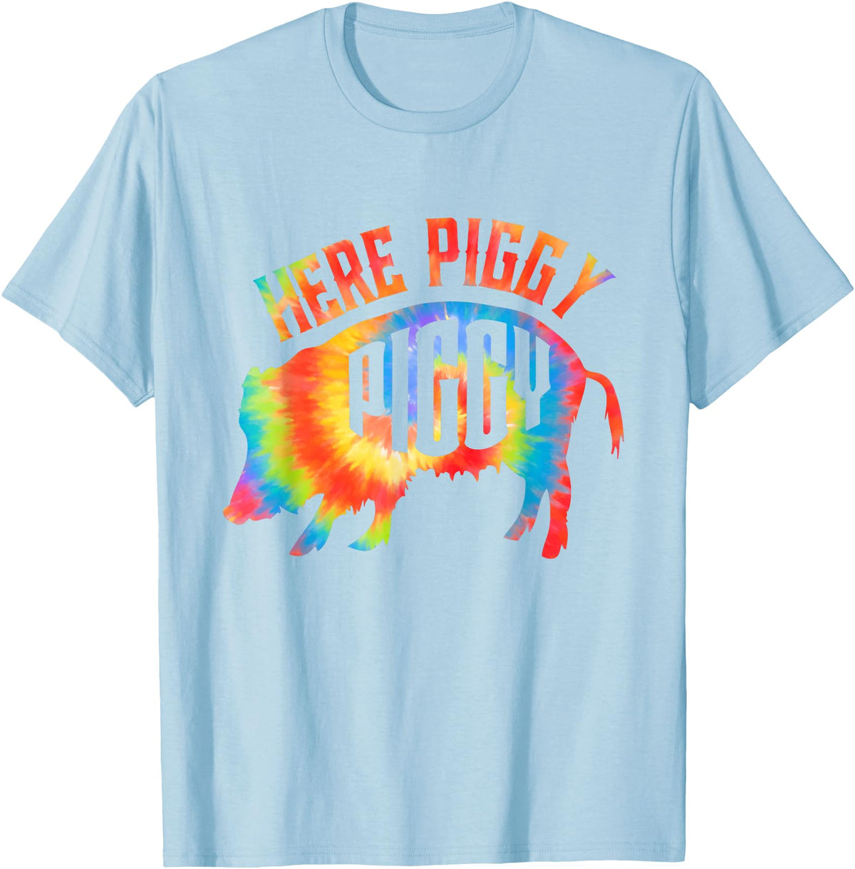 Here Piggy Piggy Design Here Piggy Piggy Funny Pig T-Shirt - Baby Blue