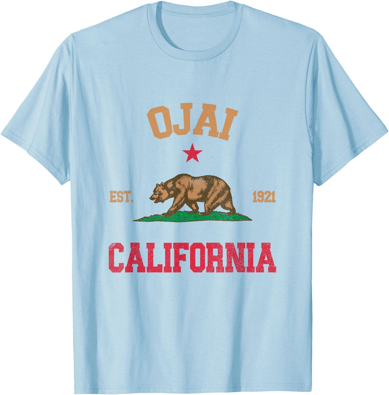 Ojai California CA Designs Ojai California T-Shirt - Baby Blue
