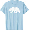 CALIFORNIA REPUBLIC GRIZZLY BEAR APPAREL California Grizzly Bear State Flag CALI Republic Silhouette T-Shirt - Baby Blue