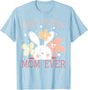 Best Bunny Mom Ever Rabbit Lover Mothers Day Mommy T-Shirt in Baby Blue
