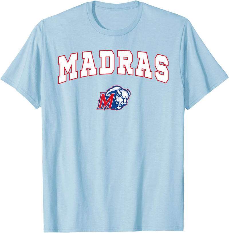 Official High School Fan Gear Madras High School White Buffalo T-Shirt - Baby Blue