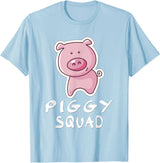 Super Pig Love Shirts Piggy Squad Cute Farm Animal Lover Adult & Toddler T-Shirt - Baby Blue