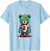The Big Teddy Bear Crew Teddy Bear Scary Zombie Halloween Costume T-Shirt - Baby Blue