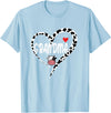 Black White Family Cow Farm Grandma Cow Print Cow Heart Pattern Farmer Cows Mother's Day T-Shirt - Baby Blue