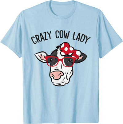 Funny Cow Lover Gifts Crazy Cow Lady T-Shirt