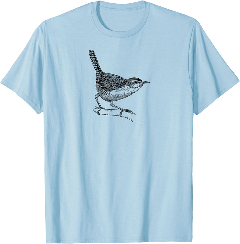 Birding Ornithologist Birds Wren Bird T-Shirt - Baby Blue