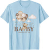 Cute Bearly Wait Baby Shower Bear Matching Family Abuelo We Can Bearly Wait Baby Shower Bear Family Matching T-Shirt - Baby Blue