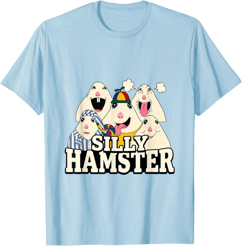 Funny Joke Silly Hamster Brain Rot Meme T-Shirt - Baby Blue
