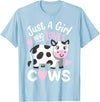 Just a Girl Who Loves Cows Co. Cow Just a Girl Who Loves Cows T-Shirt - Baby Blue