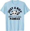 Panda Lover Designs Just A Boy Who Loves Pandas Cute Panda Bear T-Shirt - Baby Blue