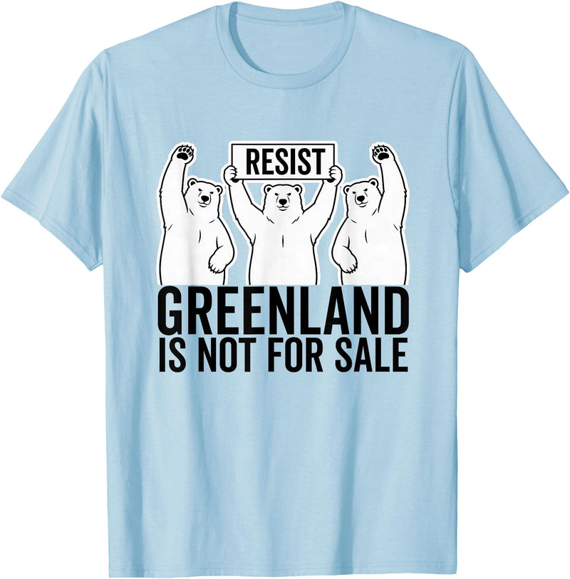 Greenland is not for sale Merch Greenland is not for Sale Polar Bear Greenland Denmark T-Shirt - Baby Blue