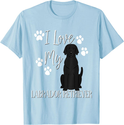 Buffalo Black Lab Labrador Retriever Dog I Love My Pet Cute T-Shirt