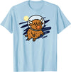 HighlandCowAxis1 Highland Cow Astronaut Space Animal Lover Moon Boys Girls T-Shirt - Baby Blue
