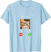 Hamster Calls Funny Phone for Hamster Owners, Animal Lovers T-Shirt - Baby Blue