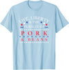 Official Get Hopped Apparel Funny Pork and Beans Shirt - Novelty Gift T-Shirt - Baby Blue