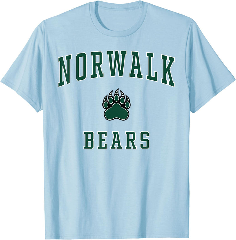 Official High School Fan Gear Norwalk High School Bears T-Shirt - Baby Blue