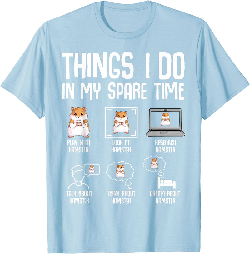 Hamster Women Kids Girls T-Shirt - Baby Blue