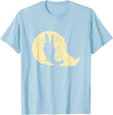 Rabbit Shadow Peace Sign T-Shirt in Baby Blue