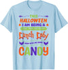 Lunch Lady Tired Halloween Apparel Lunch Lady Trick Or Treat Cafeteria Worker All Hallows' Eve T-Shirt - Baby Blue