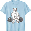 I Love Polar Bears And Fitness Polar Bear Powerlifting Weightlifting Gym And Animal Lovers T-Shirt - Baby Blue