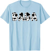 Family Matching Gifts Cow Dada Cow Print Cow Pattern Father's Day T-Shirt - Baby Blue