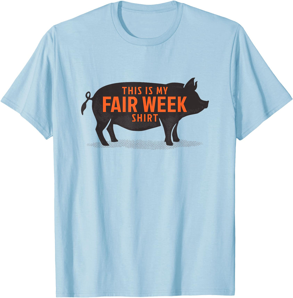 County Fair and Livestock Apparel Co. Das ist mein Fair Week Shirt State and County Animal Hog Pig T-Shirt - Baby Blue