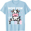 Holy Cow I'm Years Old Cow Birthday by Zynx Holy Cow I'm Three Years Old Cute Cow 3rd Birthday Party T-Shirt - Baby Blue